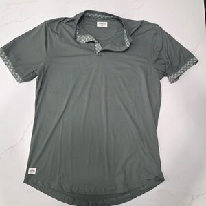 MANTRA Slate Green Short-Sleeve Henley Polo